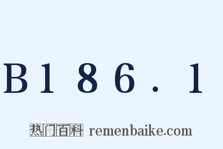 B186.1是什么意思的图片
